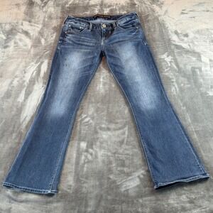 Express Women's Jeans Boot Bootcut Stella Size 2 Short Low Rise Medium Wash